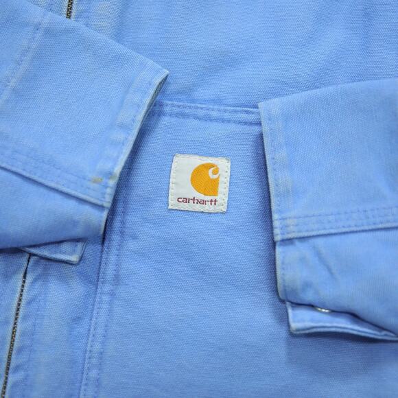 Vintage Carhartt WJ022 FHB Blue WOMENS Jacket Sherpa Lined Size Medium - Picture 6 of 16
